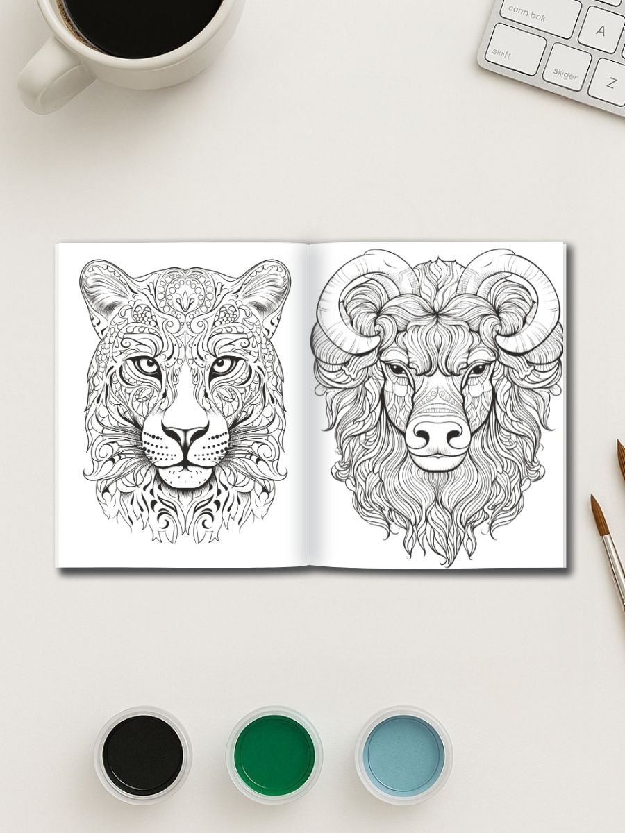 Mandala Wild – 54 Animals Filled with Intricate Patterns - Image 3